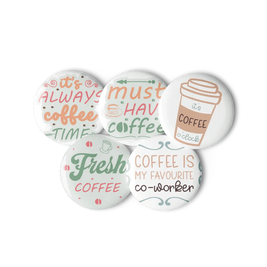 Coffee Lover's Pin Button Set product image (11)