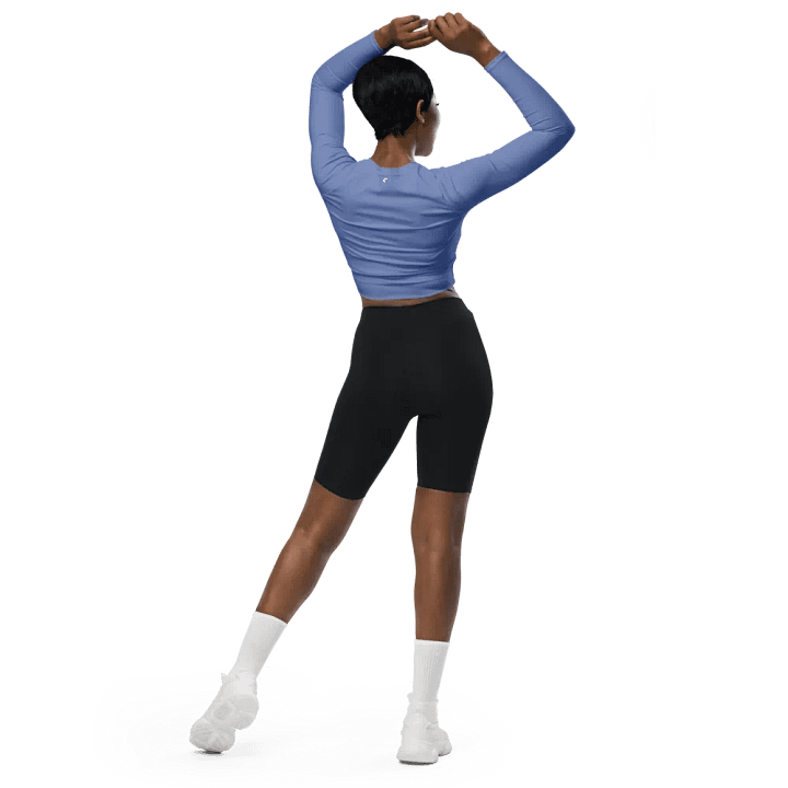 Wild Blue Recycled Long Sleeve Crop Top product image (2)