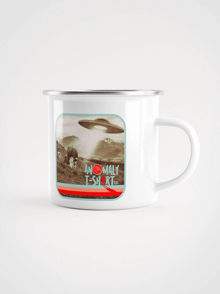 Vintage UFO Cattle Abduction Enamel Mug product image (2)