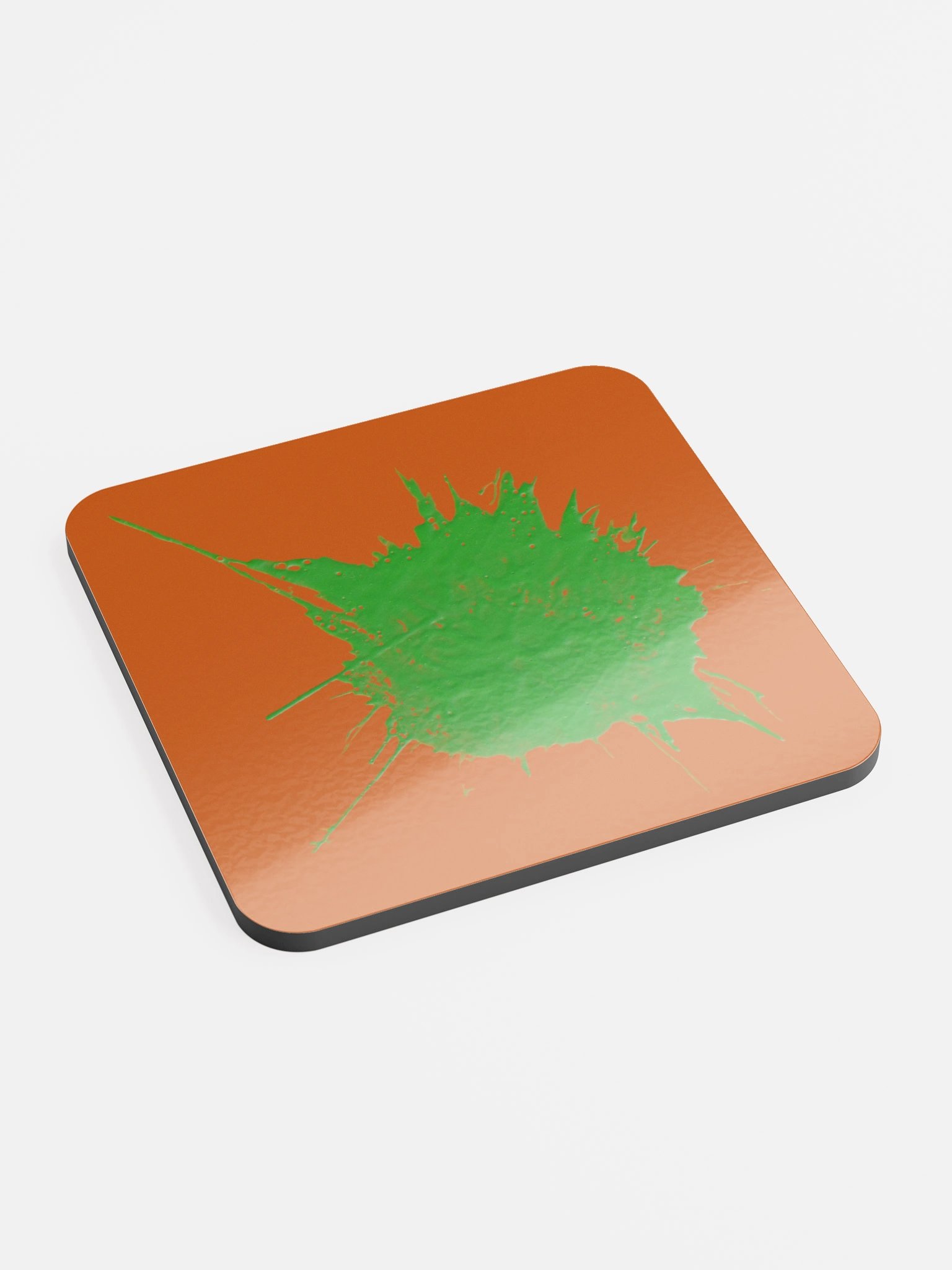 Nostalgic Green Splatter Cork Coaster product image (2)