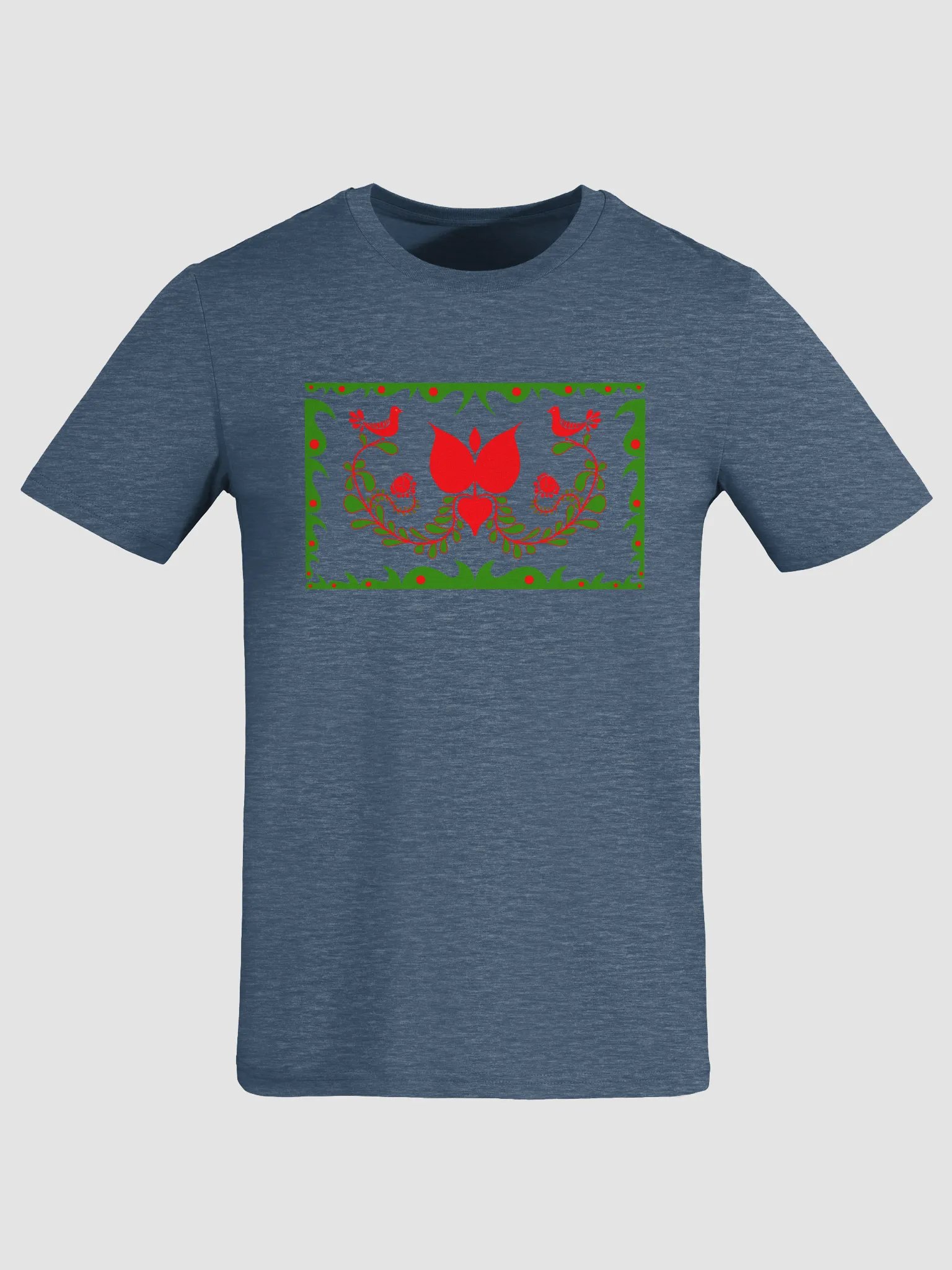 Made In Hungary Folk Art Birds Organic T-Shirt product image (1)
