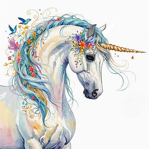 #unicorns live in the dreams of every child and the young at heart. Here's a lovely unicorn by Stacey Mayer. Her coloring boo...