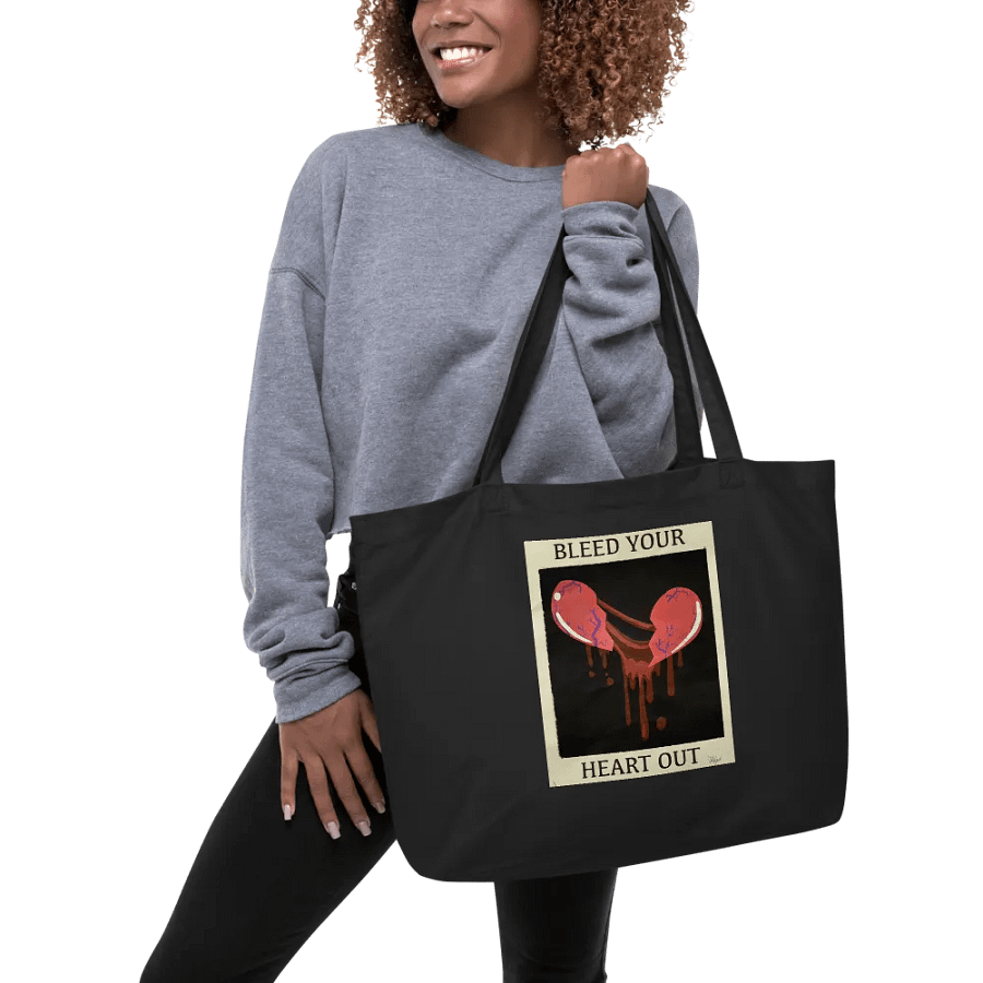 Bleed Your Heart Out Tote Bag (Traditional) product image (5)