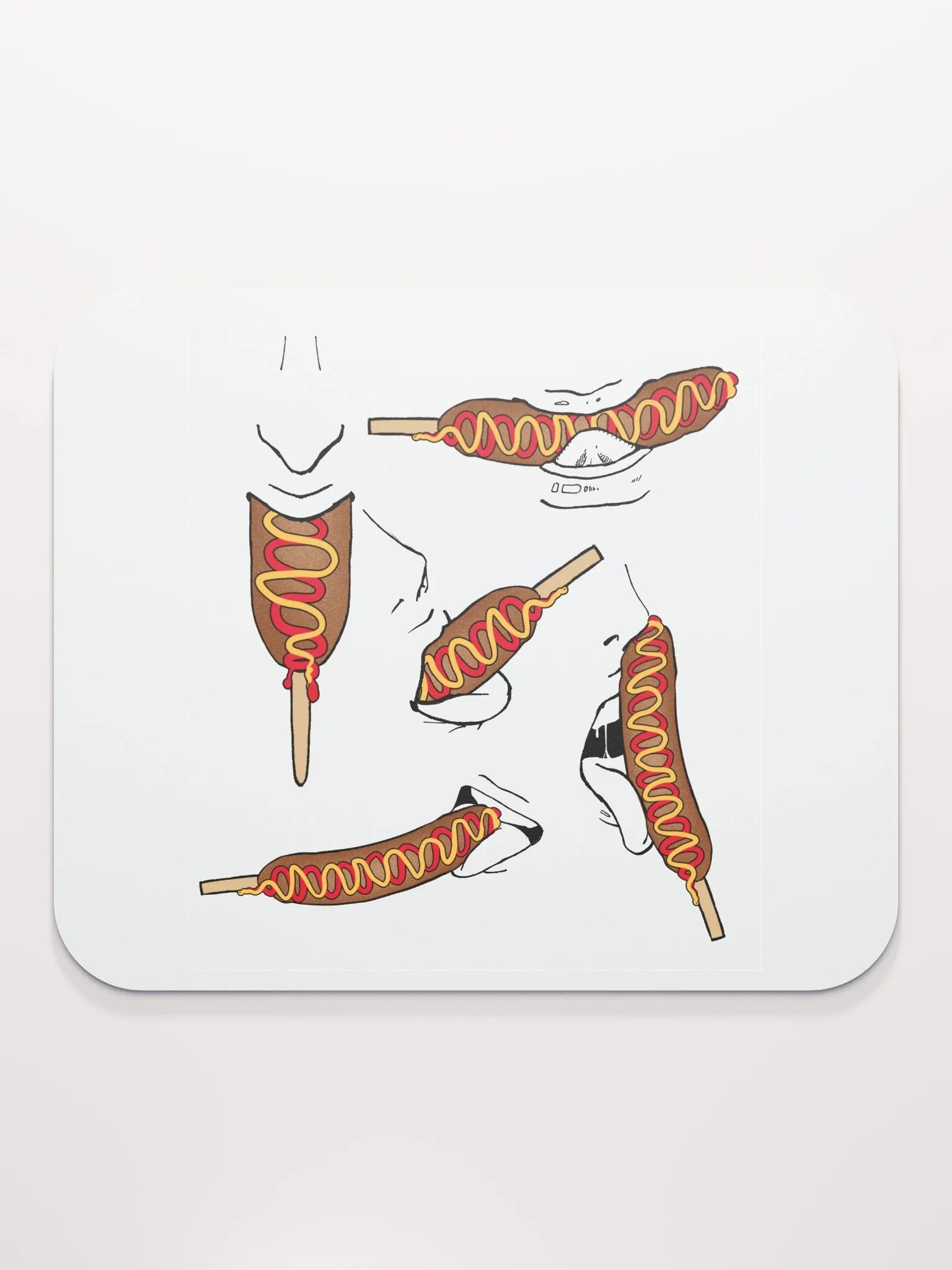 Eating Corn Dog Mouse Pad product image (2)
