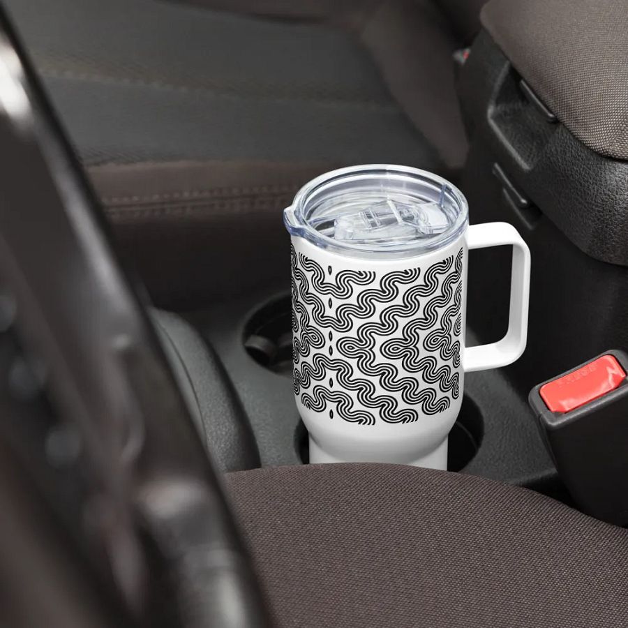 Monochrome Maze 25 oz Travel Mug product image (10)