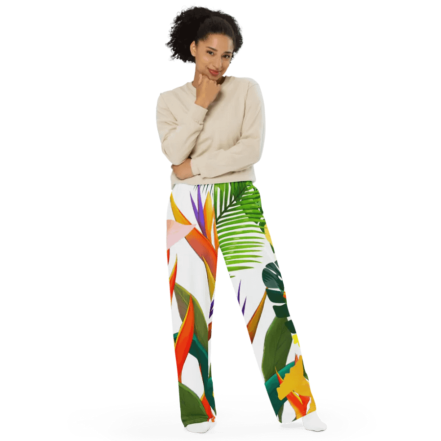 Tropical Paradise Unisex Wide-Leg Pants product image (11)