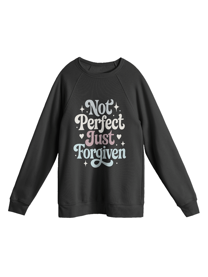 Not Perfect Just Forgiven Retro Christian Sweatshirt product image (2)