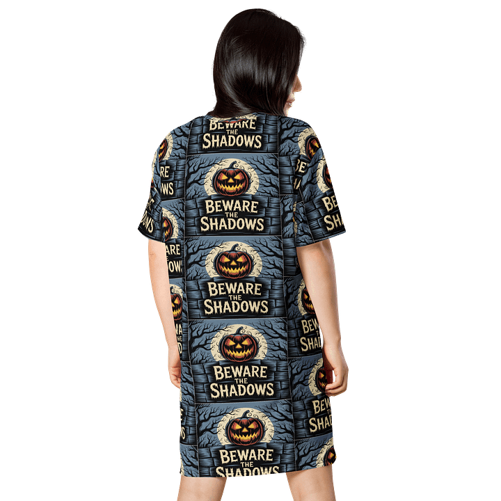 Midnight Veil Designs - Beware the Shadows All-Over Print T-Shirt Dress product image (2)