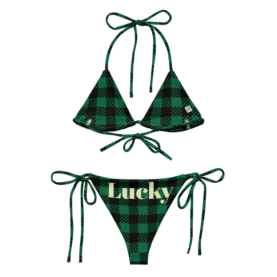 Eco-Chic Plaid Paradise Bikini Set product image (1)