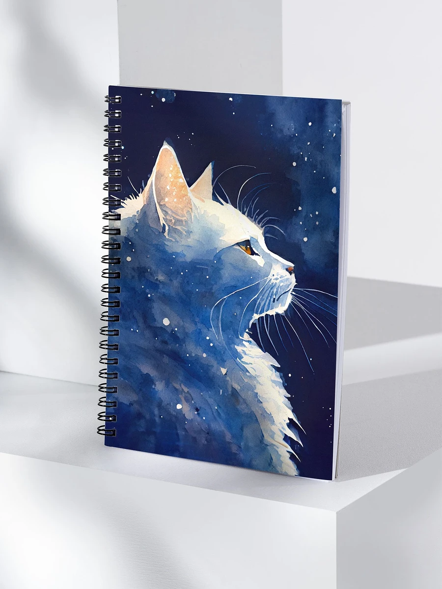 Stargazing - White Cat Spiral Notebook product image (4)