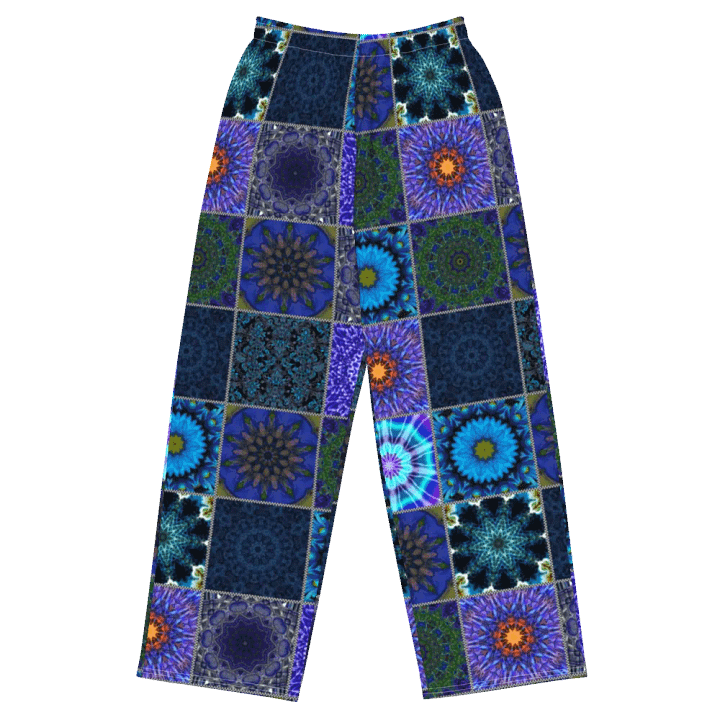 Blue Crazy Quilt Wideleg Pants product image (2)