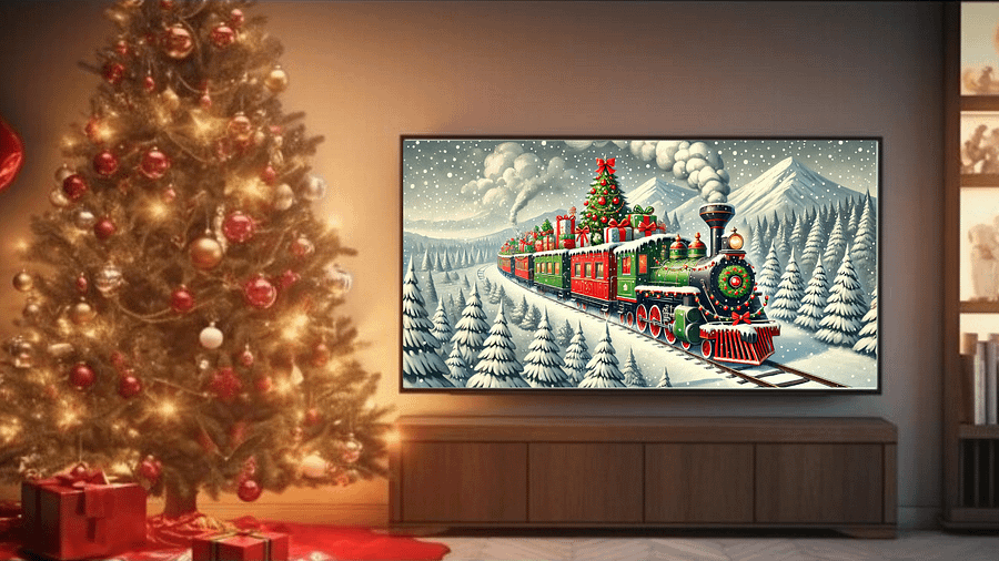 Mesmerizing Christmas Train A Nostalgic Winter Journey - Frame TV VI product image (4)
