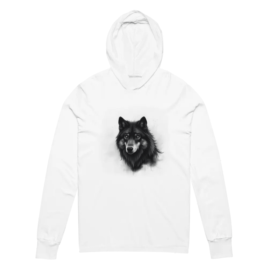 Intense Wolf Hooded Long Sleeve Tee product image (2)