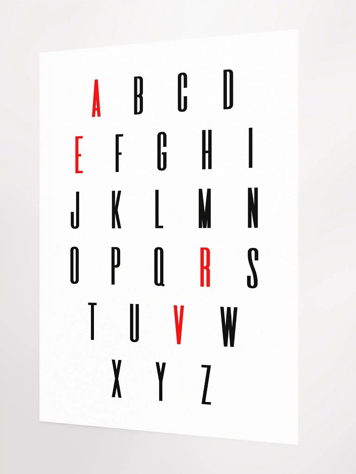 ALPHABET POSTER WHITE + FREE SHIPPING product image (2)