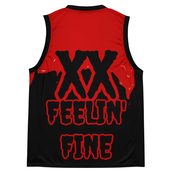 Skull and blood basketball jersey product image (2)