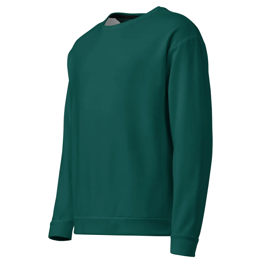 Plain Dark Green True Summer Unisex Recycled Polyester Heavyweight Premium Sweatshirt by Treasure Pie product image (5)