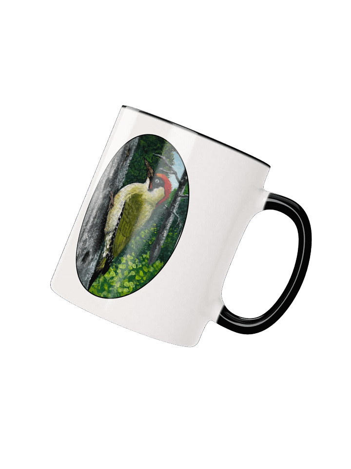 Vibrant Green Woodpecker Ceramic Mug product image (10)
