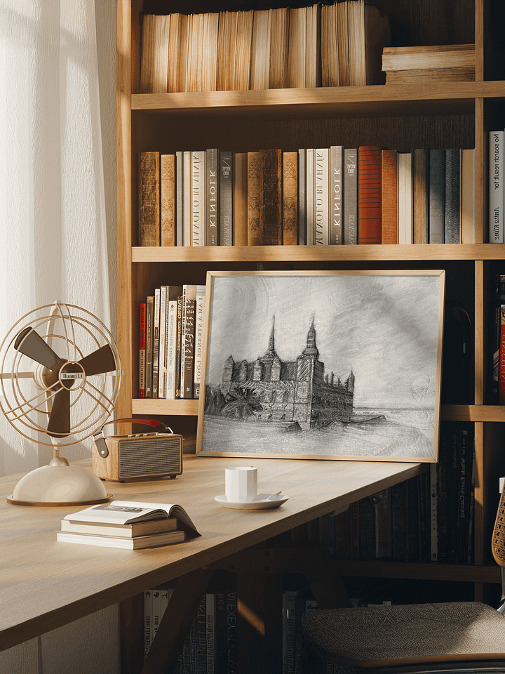 Kronborg castle - Pencil sketch - Landscape product image (1)