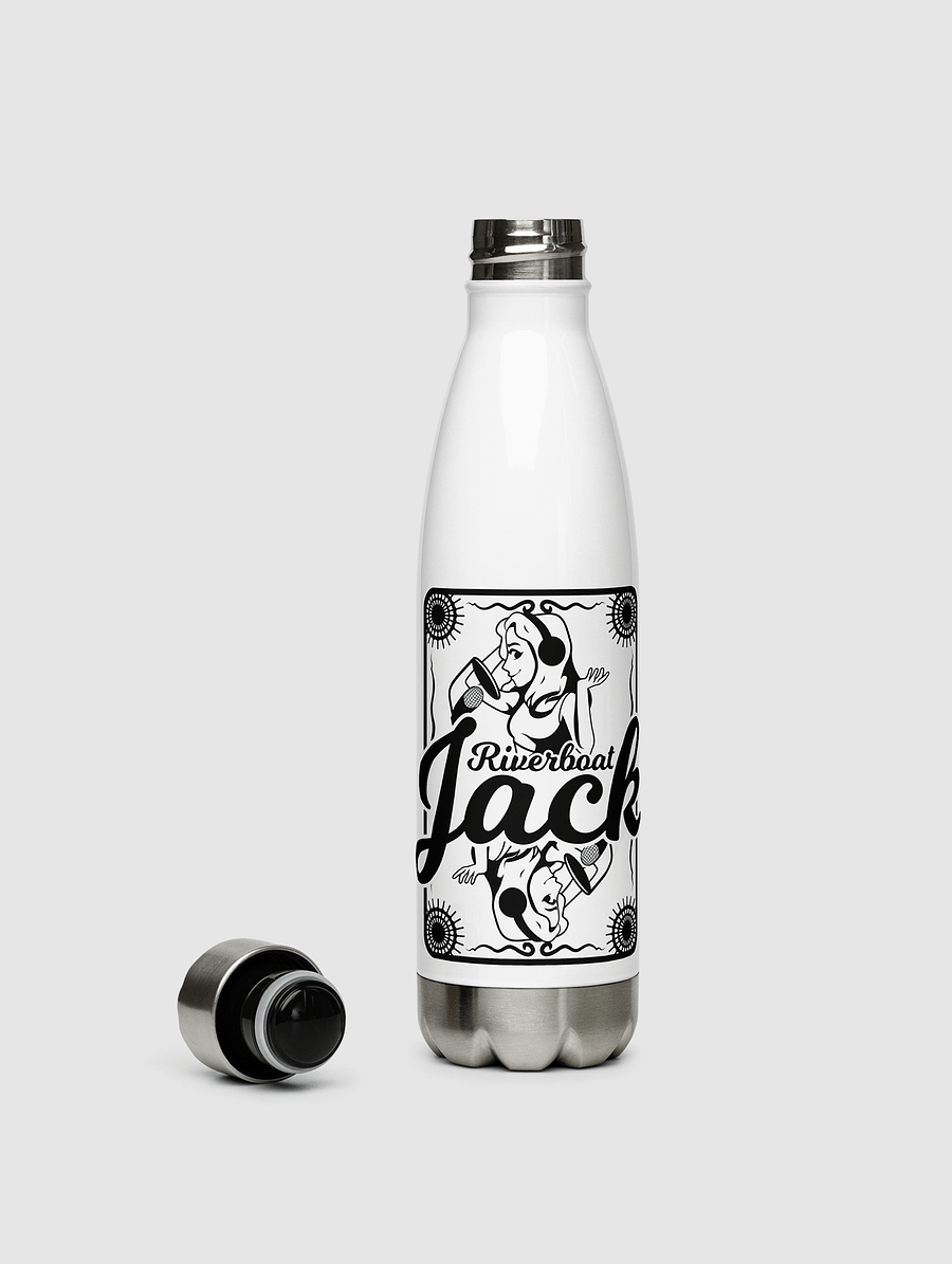 Riverboat Jack Stainless Steel Water Bottle B/W product image (1)