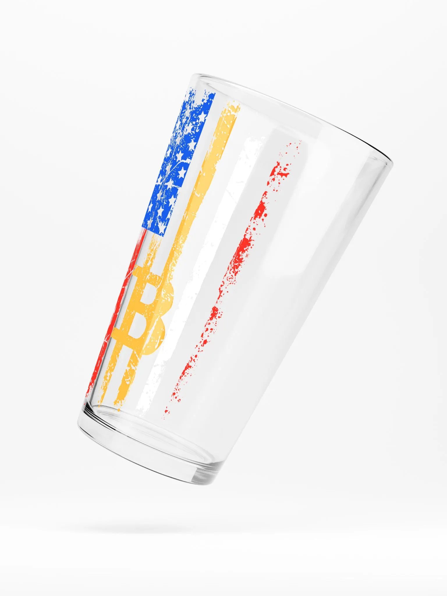 Bitcoin Flag (RWB) Pint Glass product image (5)