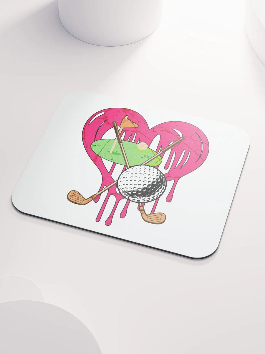 Heart Golf Ball Lover Mouse Pad product image (3)