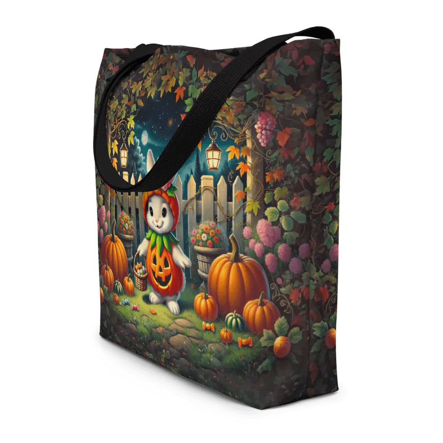 Whimsical Halloween Bunny Rabbit Pumpkin Patch Tote Bag product image (8)