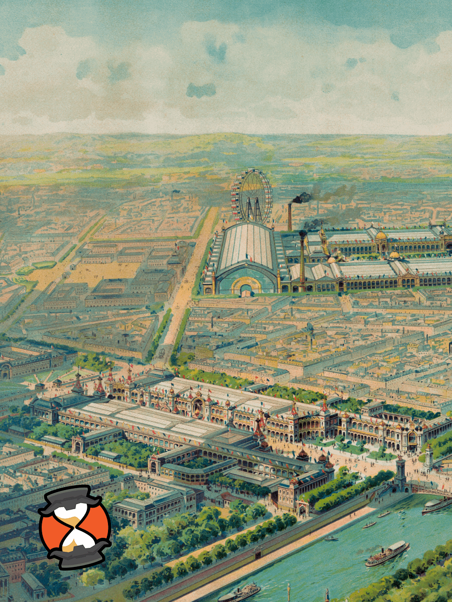 Paris 1900 Canvas Print – Hand-Drawn Historic City Map product image (3)