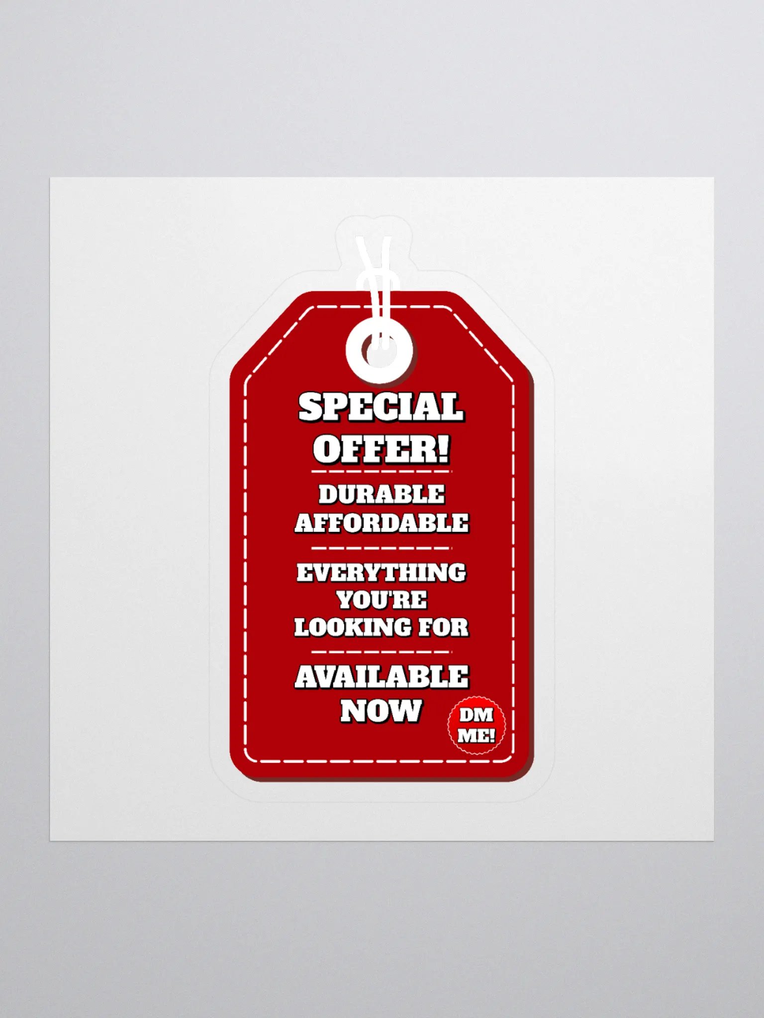 Special Offer! Durable, Affordable, DM ME! Sticker product image (1)