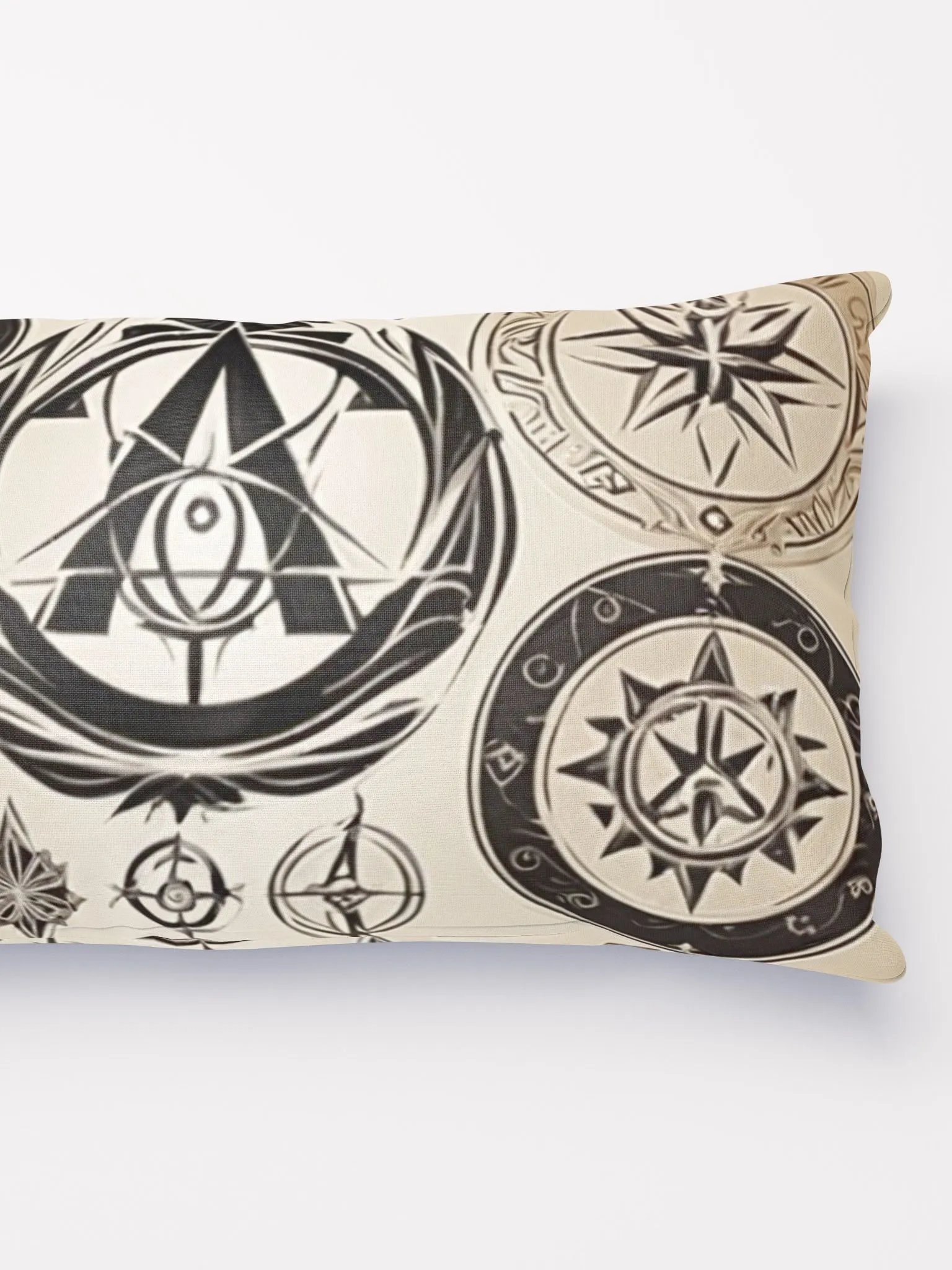 Brown and Cream Symbology Cushion product image (6)