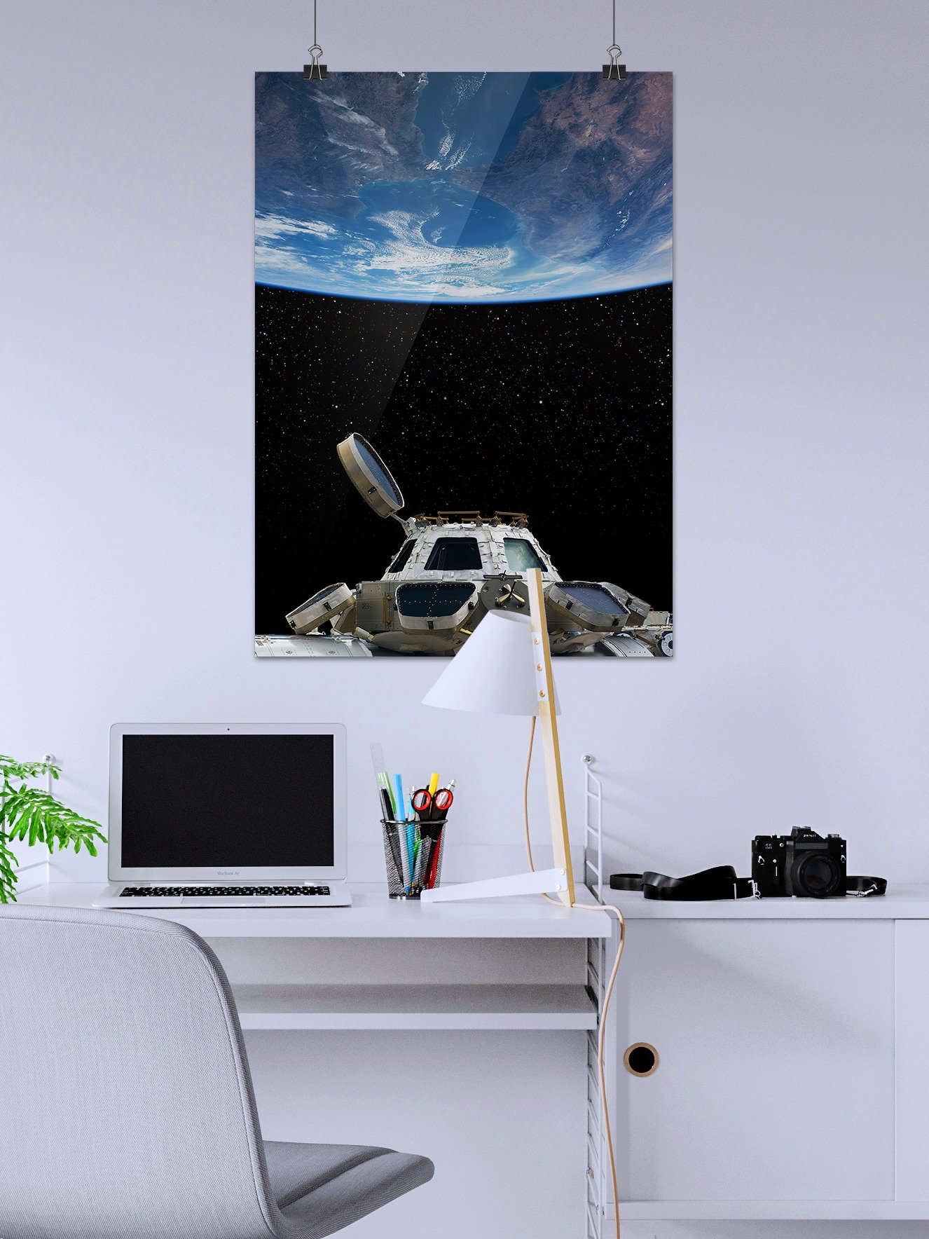 Earth and ISS (Up and down) — space poster, science poster, space photo, nasa poster product image (2)