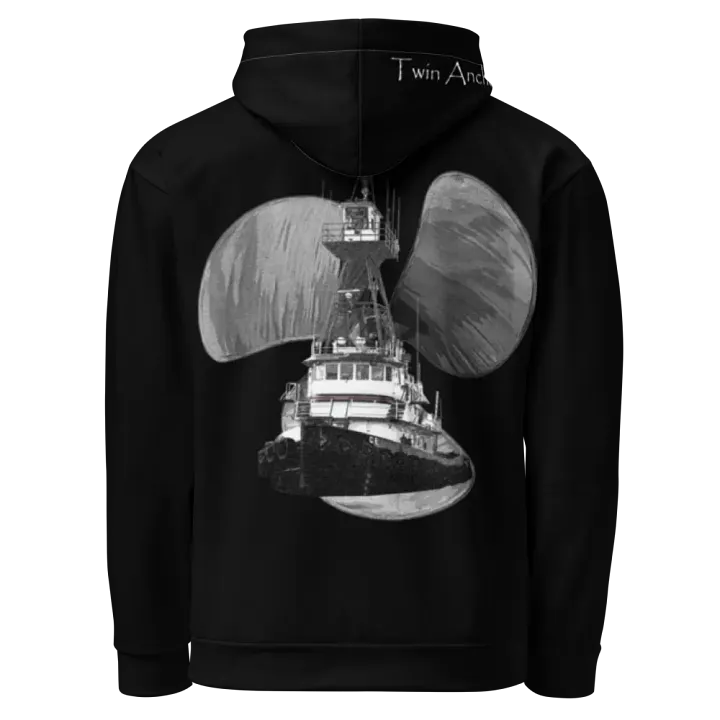 Black Three blade prop Tug CE Hoodie product image (1)
