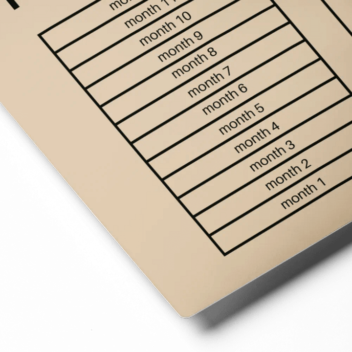 ANNUAL RENT TRACKER (black design 10) product image (2)