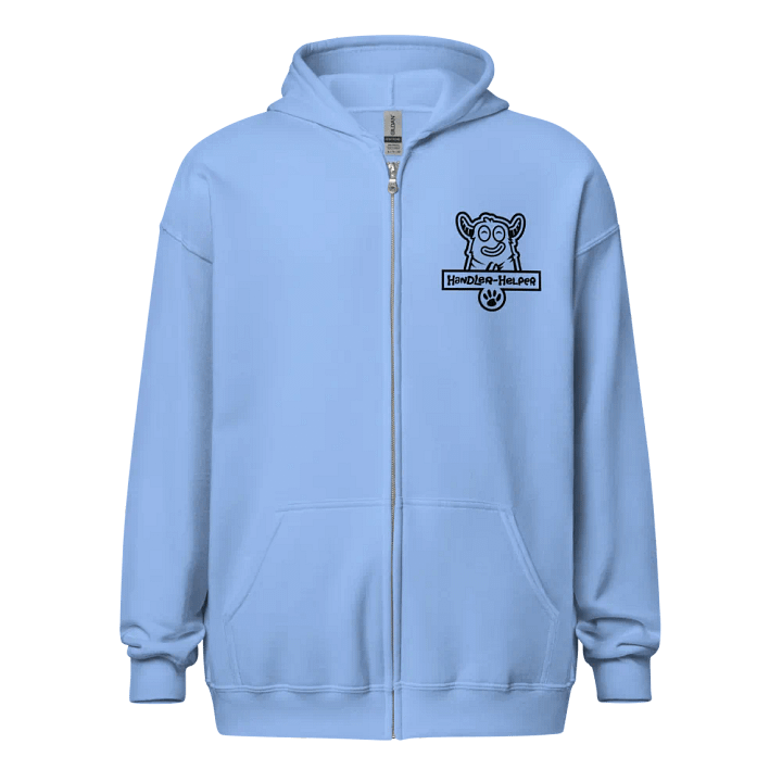 Handler-Helper Single Color Logo (Black on Light) Zip-up Hoodie product image (1)
