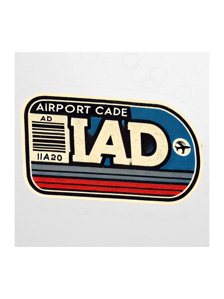 IAD Airport Code Sticker product image (1)