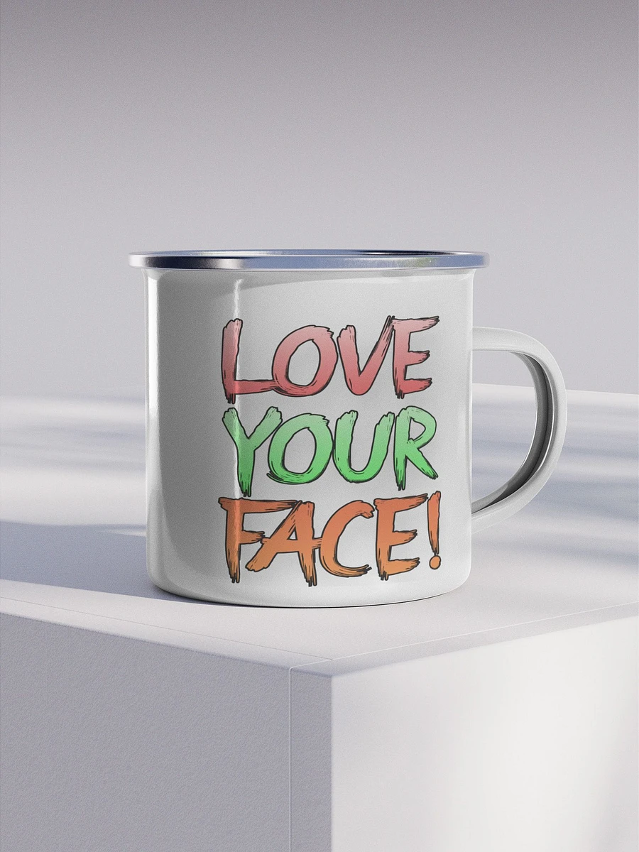 Love your face + Full logo - Enamel Mug product image (4)