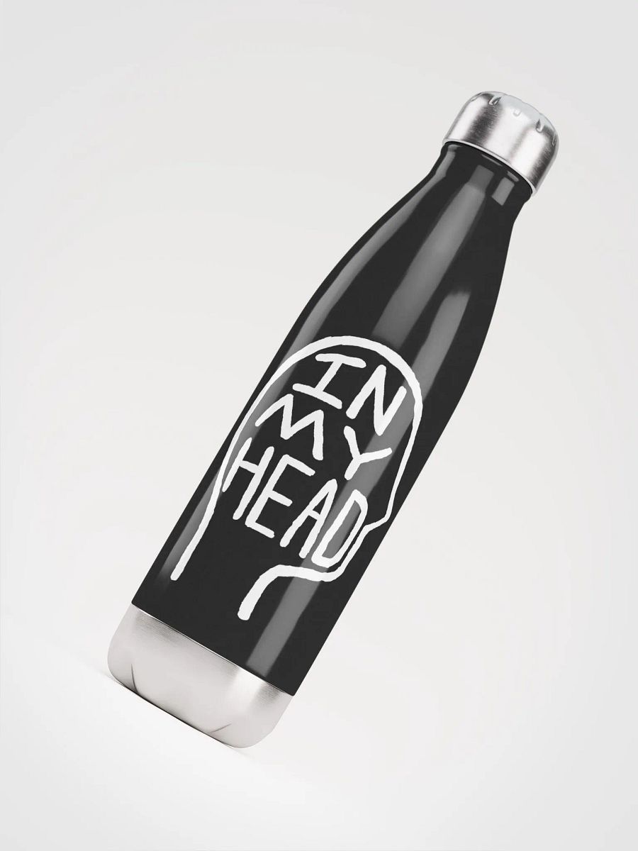In My Head (white design) stainless steel water bottle product image (3)
