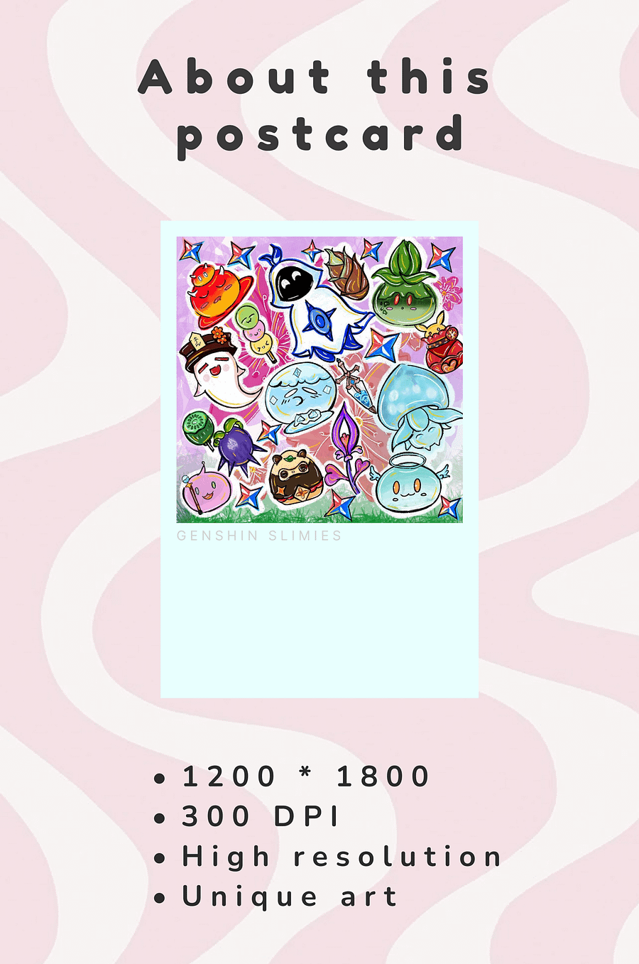 Genshin Impact Digital Postcard | Printable | Greeting card | Art prints product image (2)