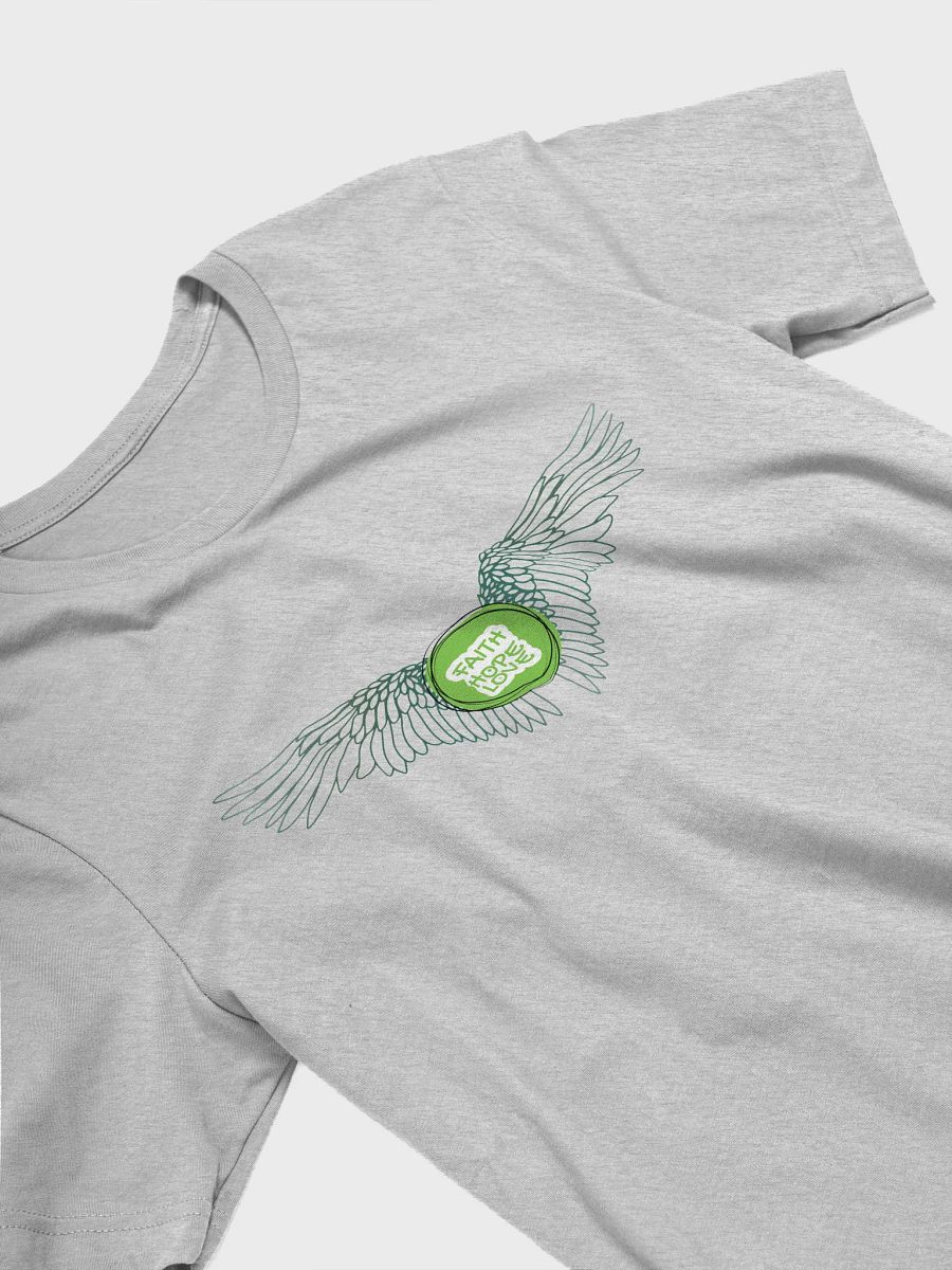 "Faith, Hope, Love" Winged Meditative Unisex T-Shirt product image (9)