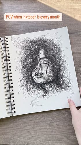 POV when #inktober is every month 🖤**available 🔗 in bio
#inkart #scribbleart #laartist #inkillustration #portraitsketch