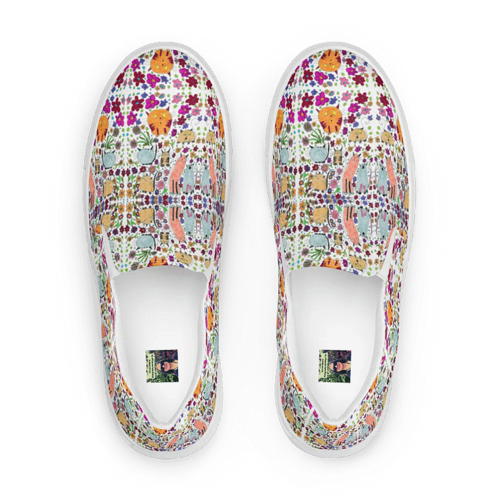 Abstract Cats Kaleidoscope Men's Slip-On Shoes product image (2)