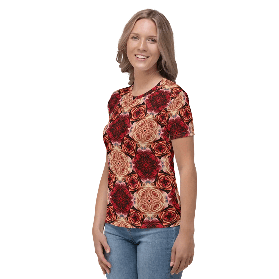 Rose Bouquet Women's Crew Neck T-Shirt product image (5)
