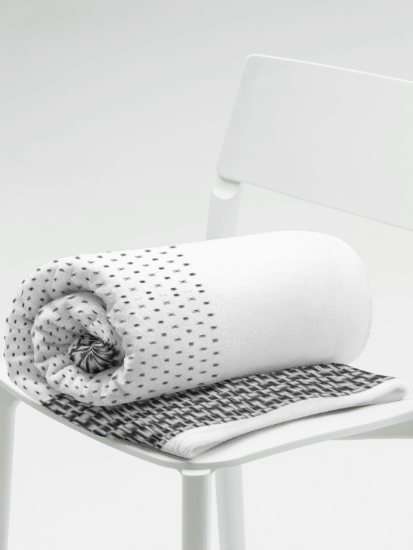 Monochrome 2 pattern Cozy Fuzzy Throw Blanket product image (2)