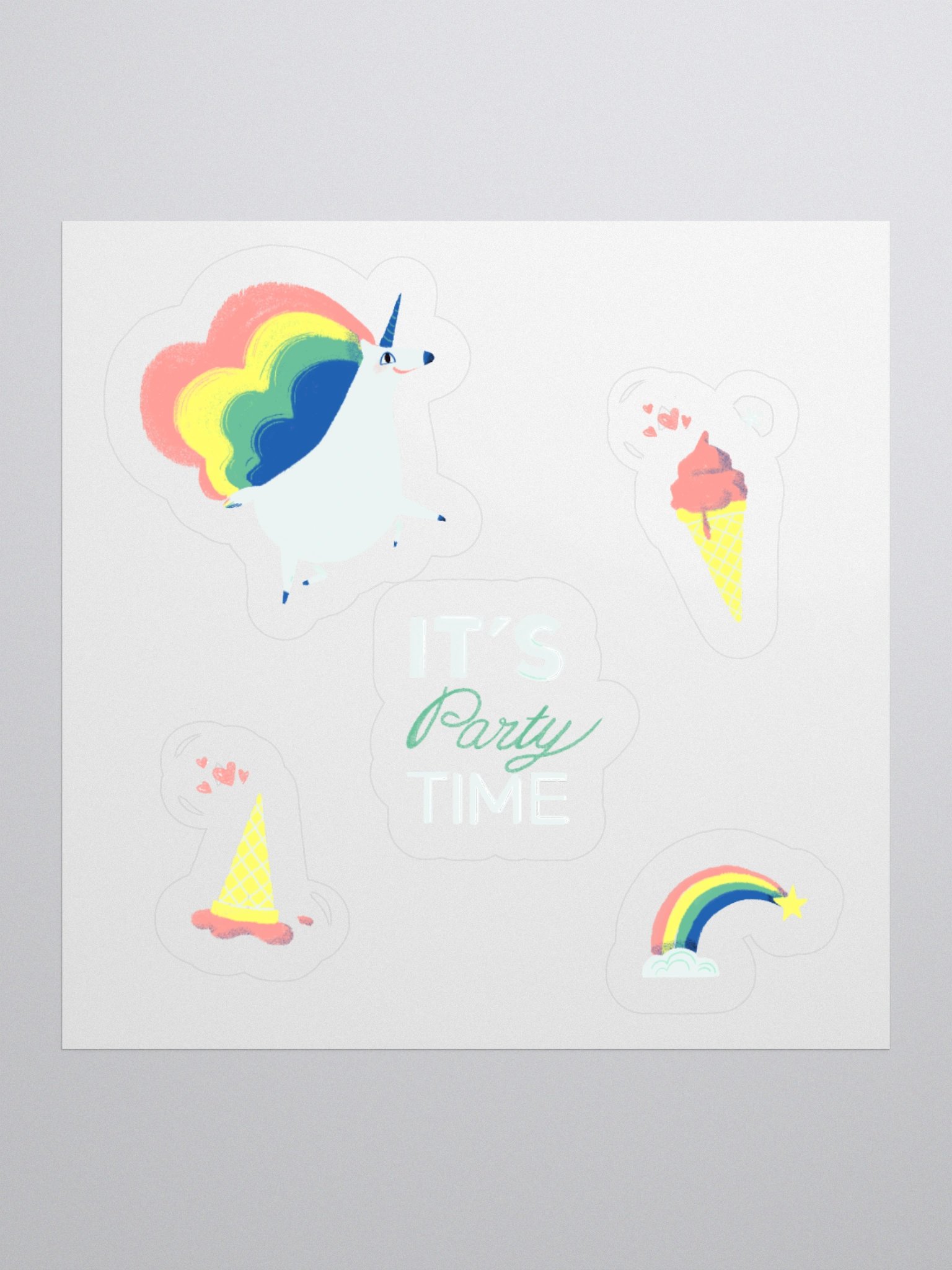 Party Time Unicorn – Fun & Colorful Sticker Set product image (1)