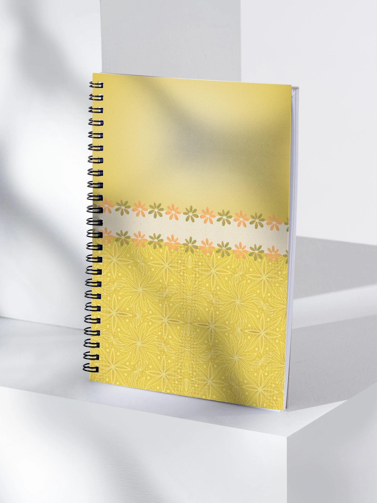 Yellow Boho Style Bullet Journal – Spiral Notebook with Dotted Pages & Creative Planner product image (4)