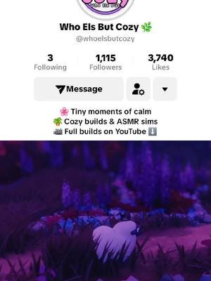 New little TT channel to check out maybe? :) @whoelsbutcozy   #TinyGlade #CozyGaming #ASMRBuild #cozytok #relaxtok 
