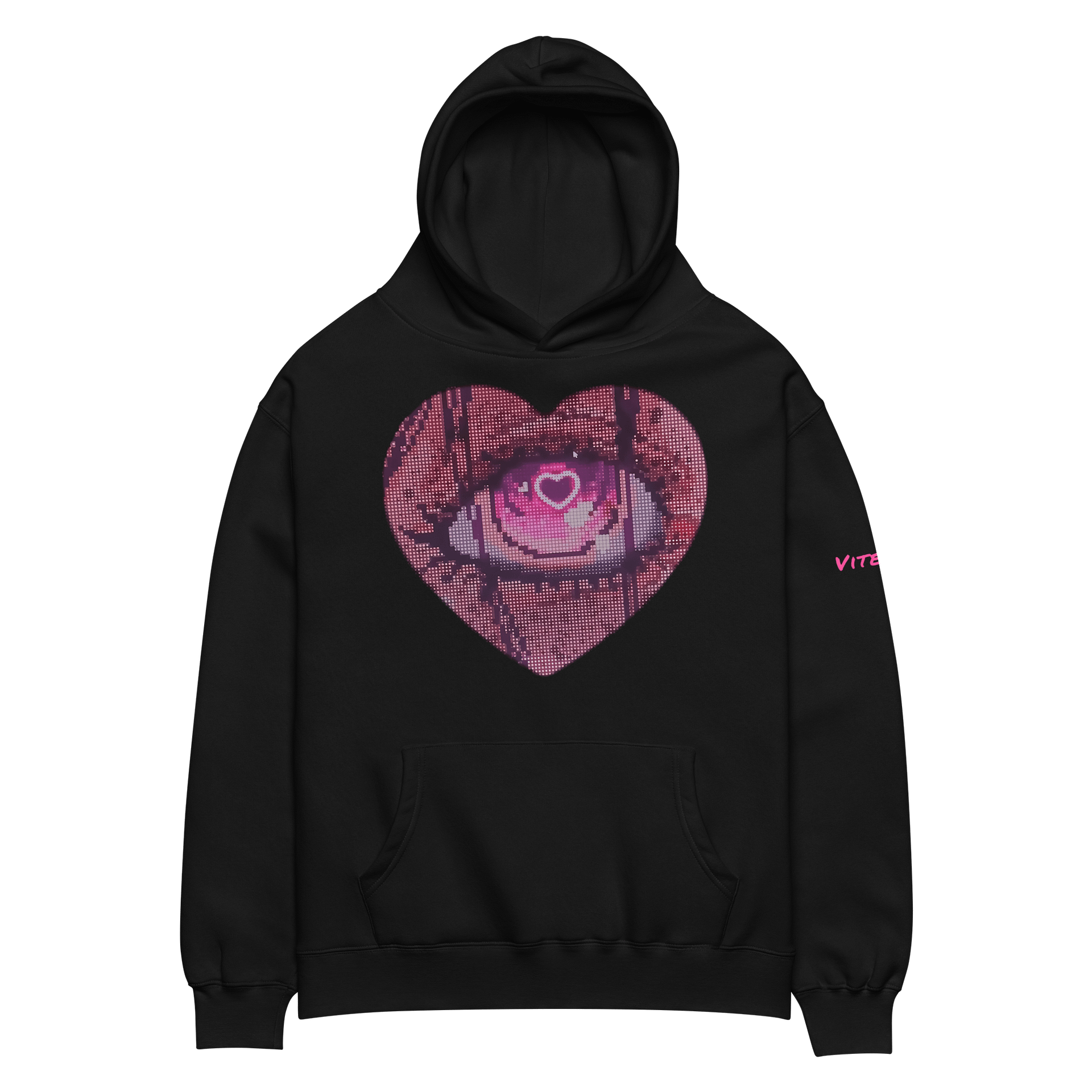 Eye.exe Pixel Heart Hoodie – Save Yourself from 2077 product image (2)