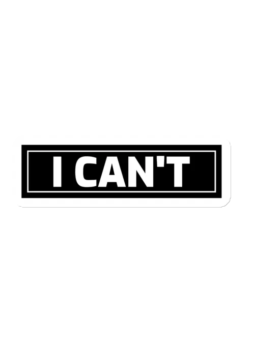 I CAN'T die cut magnet product image (1)