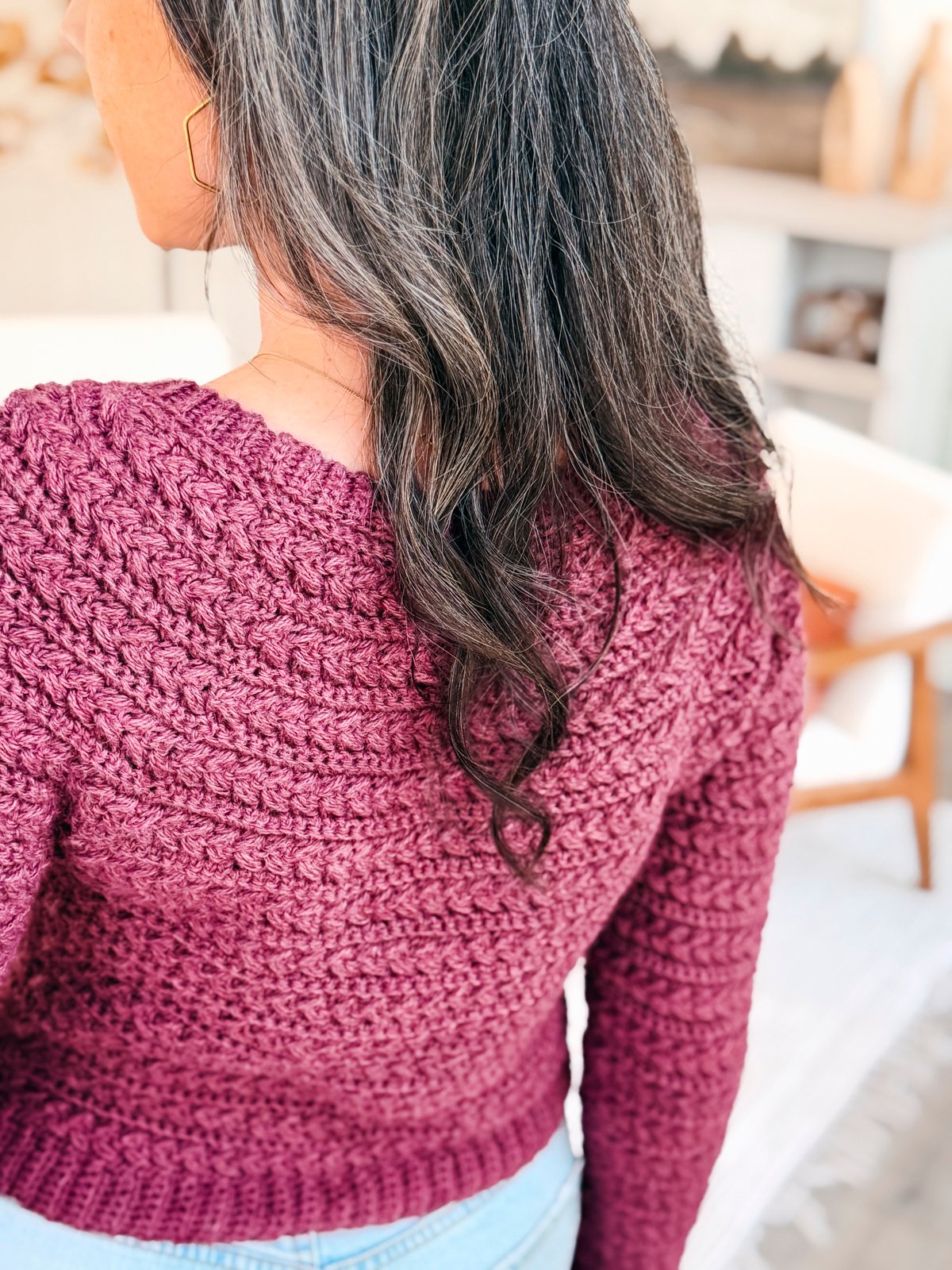 Wheat Stitch™ Crochet Sweater Pattern product image (8)