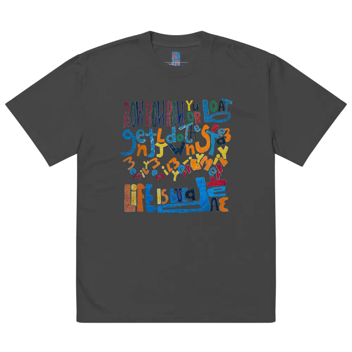 Row Row Row Your Boat Premium Oversized Faded T-Shirt (front-side print) product image (3)