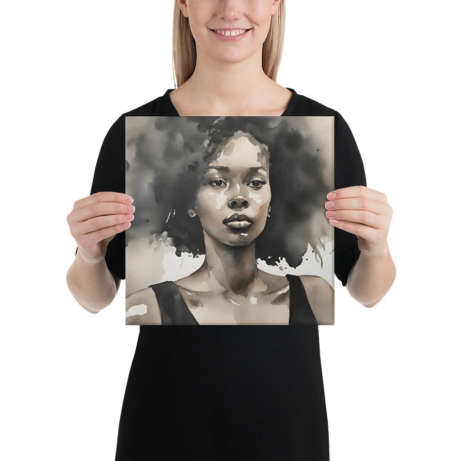 Young Black Woman Watercolour Portrait Wall Art product image (3)